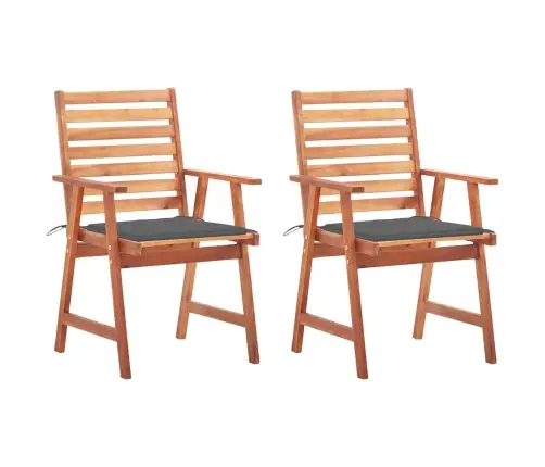 Dārza Krēsli Ar Matračiem, 2 Gab., Akācijas Masīvkoks Vidaxl