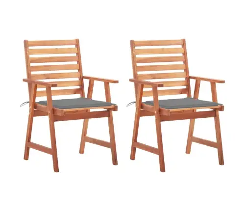 Dārza Krēsli Ar Matračiem, 2 Gab., Akācijas Masīvkoks Vidaxl