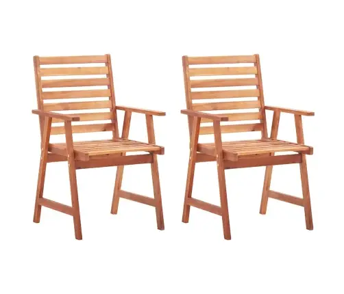 Dārza Krēsli Ar Matračiem, 2 Gab., Akācijas Masīvkoks Vidaxl