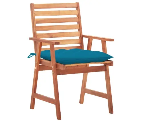 Lauko Valgomojo Kėdės Su Pagalvėlėmis, 2Vnt., Akacijos Masyvas Lauko Valgomojo Kėdės Su Pagalvėlėmis, 2Vnt., Akacijos Masyvas