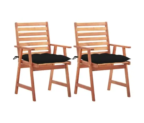 Dārza Krēsli Ar Matračiem, 2 Gab., Akācijas Masīvkoks Vidaxl