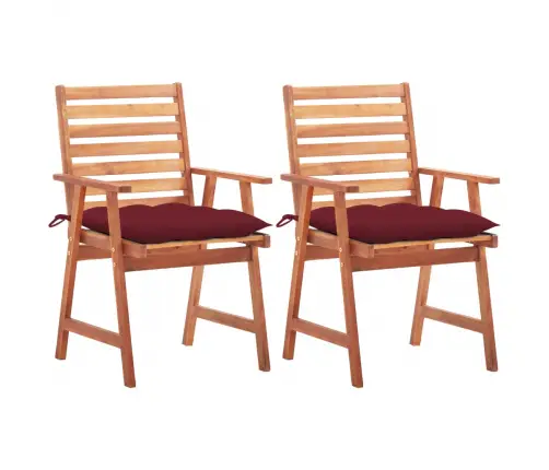 Dārza Krēsli Ar Matračiem, 2 Gab., Akācijas Masīvkoks Vidaxl