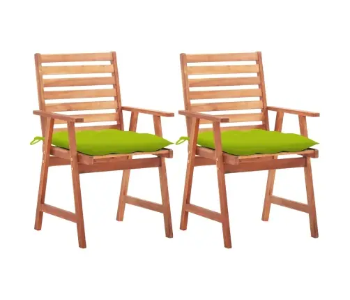 Dārza Krēsli Ar Matračiem, 2 Gab., Akācijas Masīvkoks Vidaxl