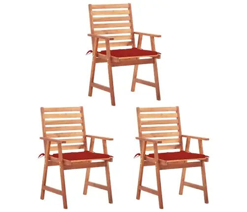 Söögitoolid Aeda 3 Tk Patjadega Akaatsiapuit