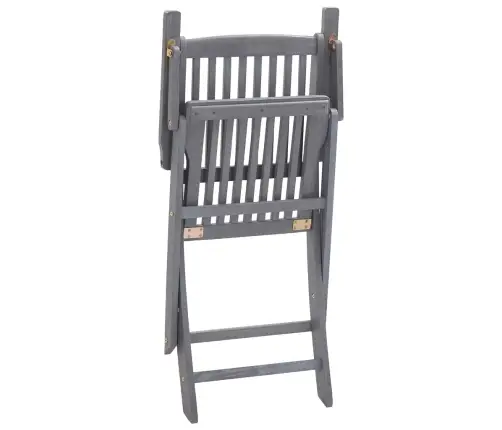 Saliekami Āra Krēsli Ar Matračiem, 2 Gab., Akācijas Masīvkoks Vidaxl