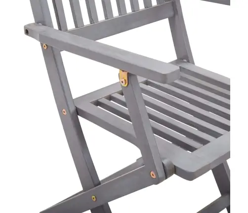 Saliekami Āra Krēsli Ar Matračiem, 2 Gab., Akācijas Masīvkoks Vidaxl