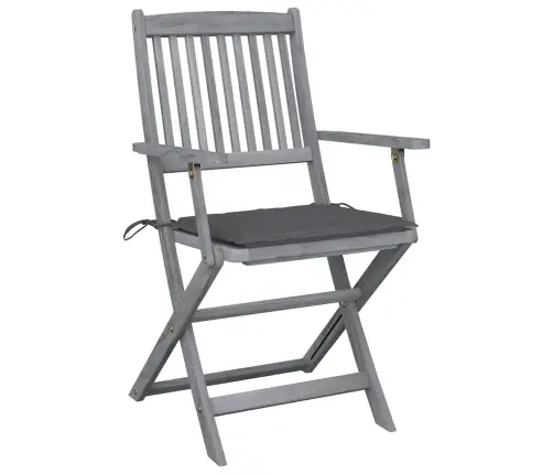 Sulankstomos Lauko Kėdės Su Pagalvėmis, 4Vnt., Akacijos Masyvas