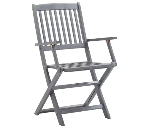 Kokkupandavad Aiatoolid 4 Tk Patjadega, Akaatsiapuit