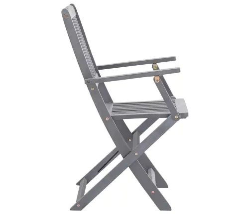 Saliekami Āra Krēsli Ar Matračiem, 4 Gab., Akācijas Masīvkoks Vidaxl