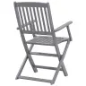 Sulankstomos Lauko Kėdės Su Pagalvėmis, 4Vnt., Akacijos Masyvas