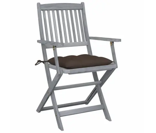 Sulankstomos Lauko Kėdės Su Pagalvėmis, 4Vnt., Akacijos Masyvas