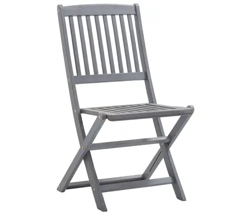 Saliekami Āra Krēsli Ar Matračiem, 2 Gab., Akācijas Masīvkoks Vidaxl