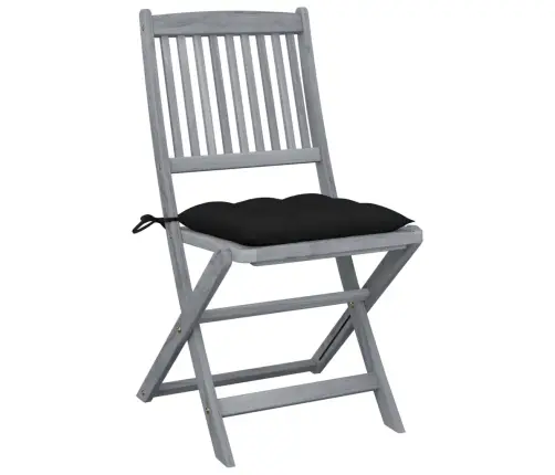 Kokkupandavad Aiatoolid, 2 Tk, Patjadega, Akaatsiapuit