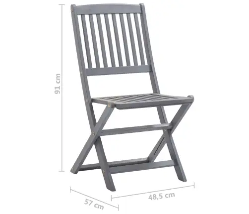 Kokkupandavad Aiatoolid, 2 Tk, Patjadega, Akaatsiapuit