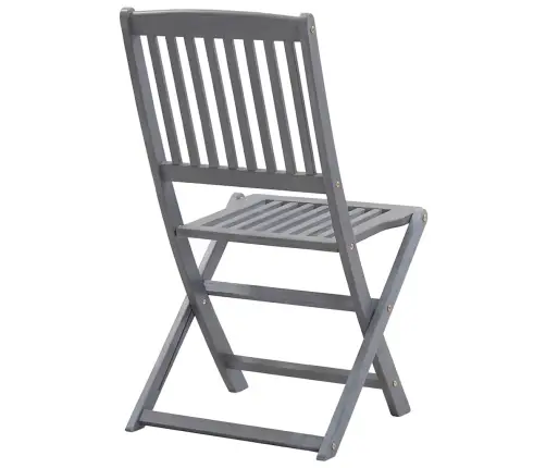 Saliekami Āra Krēsli Ar Matračiem, 4 Gab., Akācijas Masīvkoks Vidaxl