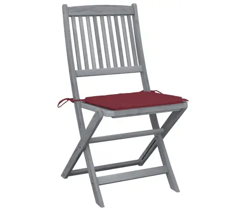 Kokkupandavad Aiatoolid, 4 Tk, Patjadega, Akaatsiapuit