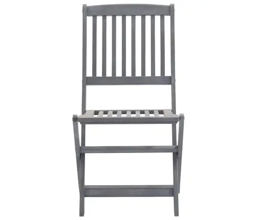 Saliekami Āra Krēsli Ar Matračiem, 4 Gab., Akācijas Masīvkoks Vidaxl