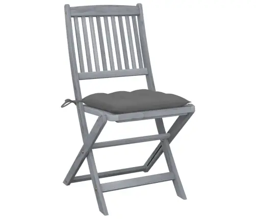 Sulankstomos Lauko Kėdės Su Pagalvėmis, 4Vnt., Akacijos Masyvas