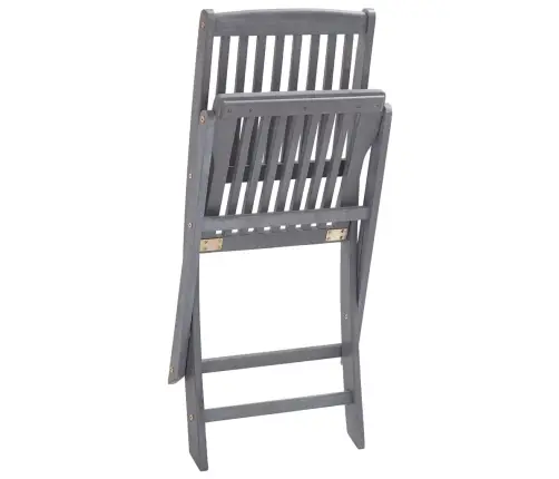 Saliekami Āra Krēsli Ar Matračiem, 4 Gab., Akācijas Masīvkoks Vidaxl