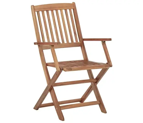 Saliekami Dārza Krēsli Ar Matračiem, 2 Gab., Akācijas Masīvkoks Vidaxl