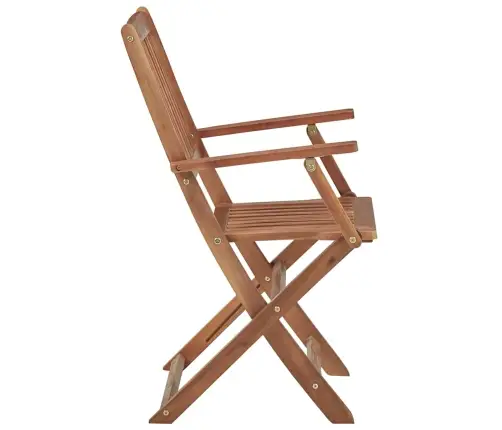 Saliekami Dārza Krēsli Ar Matračiem, 4 Gab., Akācijas Masīvkoks Vidaxl