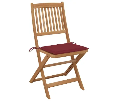 Saliekami Dārza Krēsli Ar Matračiem, 2 Gab., Akācijas Masīvkoks Vidaxl