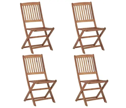 Saliekami Dārza Krēsli Ar Matračiem, 4 Gb., Akācijas Masīvkoks Vidaxl Saliekami Dārza Krēsli Ar Matračiem, 4 Gb., Akācijas Masīvkoks Vidaxl
