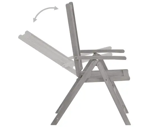 Atgāžami Dārza Krēsli Ar Matračiem, 2 Gab., Akācijas Masīvkoks Vidaxl