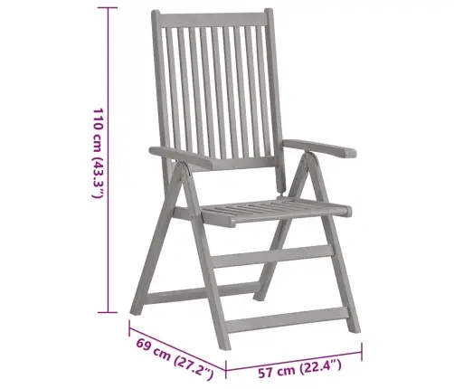 Atlošiamos Sodo Kėdės Su Pagalvėmis, 2Vnt., Akacijos Masyvas