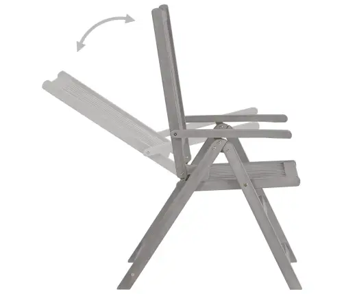 Atlošiamos Sodo Kėdės Su Pagalvėmis, 2Vnt., Akacijos Masyvas