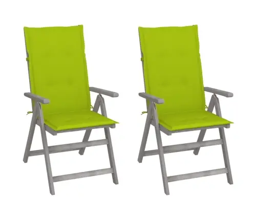 Atlošiamos Sodo Kėdės Su Pagalvėmis, 2Vnt., Akacijos Masyvas