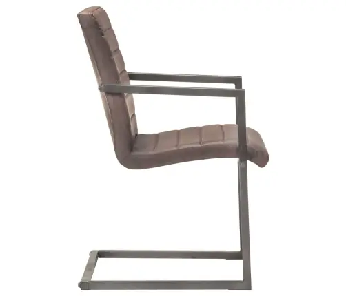 Vetruvate Jalgadega Söögitoolid 4 Tk, Pruun, Ehtne Nahk