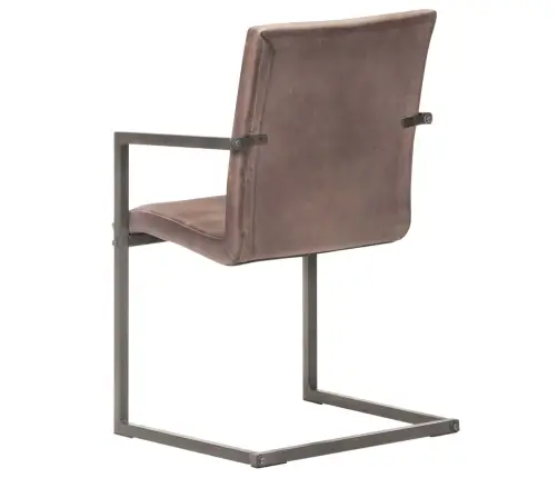 Vetruvate Jalgadega Söögitoolid 4 Tk, Pruun, Ehtne Nahk