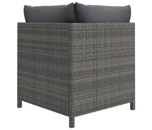 8-Daļīgs Dārza Atpūtas Mēbeļu Komplekts, Pelēka Pe Rotangpalma Vidaxl