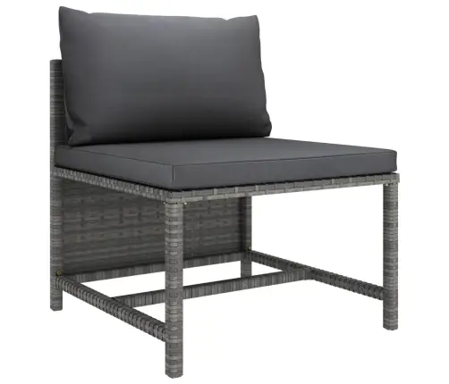 Sodo Komplektas Su Pagalvėlėmis, 12 Dalių, Pilkas, Poliratanas