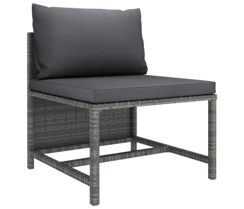 12-Daļīgs Dārza Atpūtas Mēbeļu Komplekts, Pelēka Pe Rotangpalma Vidaxl