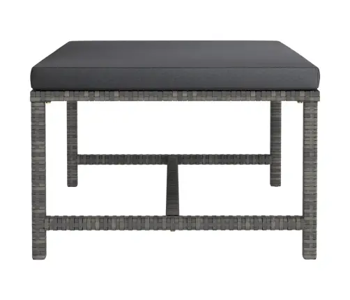 12-Daļīgs Dārza Atpūtas Mēbeļu Komplekts, Pelēka Pe Rotangpalma Vidaxl