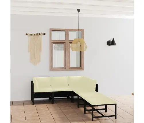 6-Daļīgs Dārza Mēbeļu Komplekts Ar Matračiem, Pe Rotangpalma Vidaxl