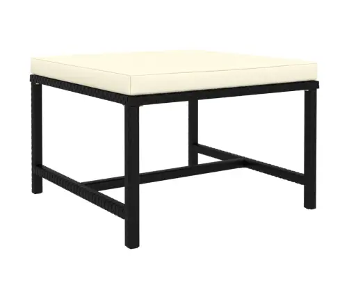 9-Osaline Aiamööblikomplekt Patjadega, Polürotang, Must