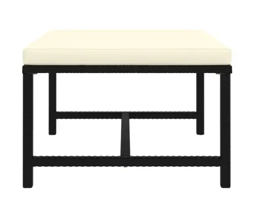 9-Osaline Aiamööblikomplekt Patjadega, Polürotang, Must