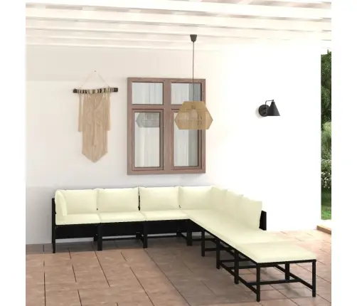 8-Daļīgs Dārza Mēbeļu Komplekts Ar Matračiem, Pe Rotangpalma Vidaxl