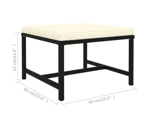 9-Daļīgs Dārza Mēbeļu Komplekts Ar Matračiem, Pe Rotangpalma Vidaxl