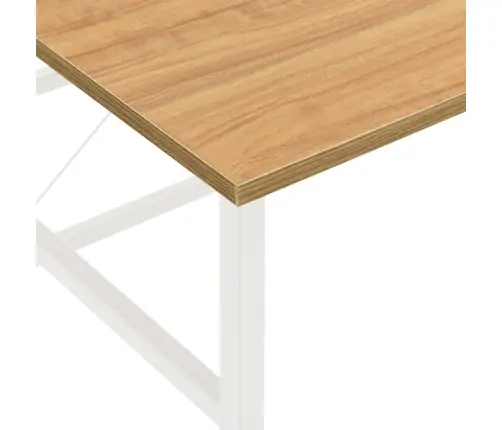 Arvutilaud, Valge Ja Hele Tamm, 105 X 55 X 72 cm Mdf Ja Metall