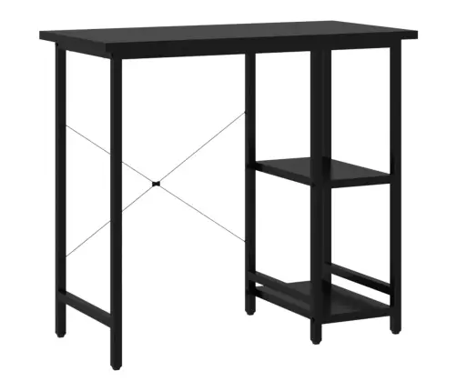 Arvutilaud, Must, 80 X 40 X 72 cm Mdf Ja Metall