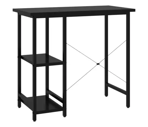 Arvutilaud, Must, 80 X 40 X 72 cm Mdf Ja Metall