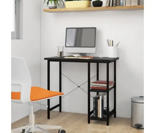 Arvutilaud, Must, 80 X 40 X 72 cm Mdf Ja Metall