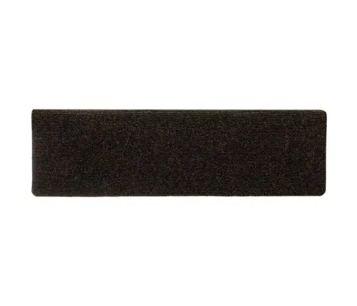 Kāpņu Paklājiņi, Pašlīmējoši, 15 Gab., 65X21X4 Cm, Tumši Brūni, Taisnstūrveida Mala Vidaxl