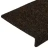 Kāpņu Paklājiņi, Pašlīmējoši, 15 Gab., 65X21X4 Cm, Tumši Brūni, Taisnstūrveida Mala Vidaxl