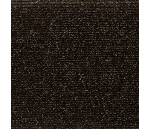 Kāpņu Paklājiņi, Pašlīmējoši, 15 Gab., 65X21X4 Cm, Tumši Brūni, Taisnstūrveida Mala Vidaxl