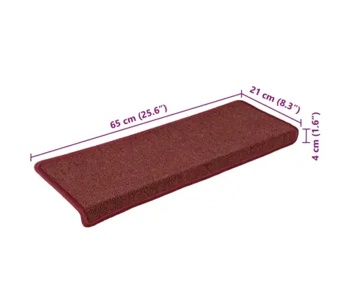 Trepimatid 15 Tk 65 X 21 X 4 Cm Bordoopunased Ristkülikukujulised Servad